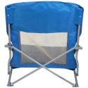 FOTEL TURYSTYCZNO PLAŻOWY Z PODŁOKIETNIKAMI 55x58x64CM SKŁADANY NIEBIESKI