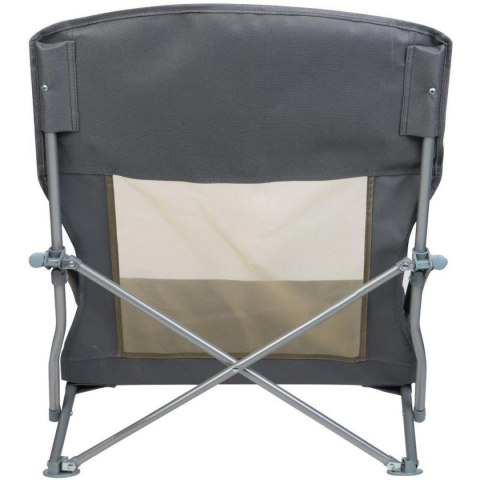 FOTEL TURYSTYCZNO PLAŻOWY Z PODŁOKIETNIKAMI 55x58x64CM SKŁADANY SZARY FOTEL TURYSTYCZNO PLAŻOWY Z PODŁOKIETNIKAMI 55x58x64CM SKŁADANY SZARY