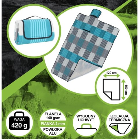 KOC PLAŻOWO PIKNIKOWY 150x120CM Z POWŁOKĄ ALU ENERO CAMP 1064086 KOC PLAŻOWO PIKNIKOWY 150x120CM Z POWŁOKĄ ALU ENERO CAMP 1064086