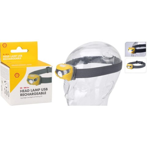 LATARKA CZOŁOWA LED SHELL USB PLUS KABEL LATARKA CZOŁOWA LED SHELL USB PLUS KABEL