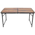 STOLIK TURYSTYCZNY SKŁADANY KEMPINGOWY 120X60X70/62/55CM I 4 KRZESŁA DREWNO