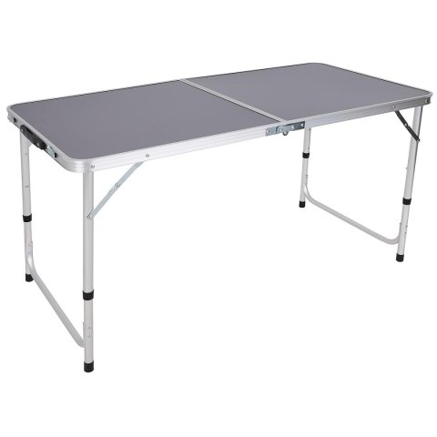 STOLIK TURYSTYCZNY SKŁADANY KEMPINGOWY 120X60X70/62/55CM SZARY STOLIK TURYSTYCZNY SKŁADANY KEMPINGOWY 120X60X70/62/55CM SZARY