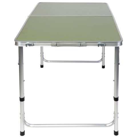 STOLIK TURYSTYCZNY SKŁADANY KEMPINGOWY 120X60X70/62/55CM ZIELONY STOLIK TURYSTYCZNY SKŁADANY KEMPINGOWY 120X60X70/62/55CM ZIELONY