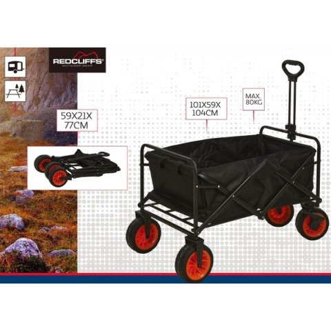 WÓZEK TURYSTYCZNO PLAŻOWY DUŻY SKŁADANY Z UCHWYTEM REDCLIFFS WÓZEK TURYSTYCZNO PLAŻOWY DUŻY SKŁADANY Z UCHWYTEM REDCLIFFS