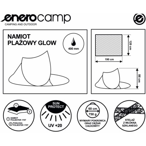 NAMIOT PARAWAN PLAŻOWY SAMOROZKŁADAJĄCY 190X120X90/70CM NIEBIESKI POP-UP NAMIOT PARAWAN PLAŻOWY SAMOROZKŁADAJĄCY 190X120X90/70CM NIEBIESKI POP-UP