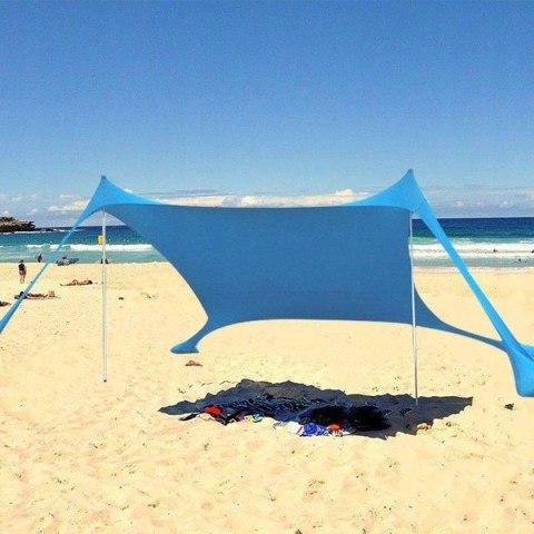 PAWILON TURYSTYCZNY PLAŻOWY PRZECIWSŁONECZNY OBCIĄŻANY PIASKIEM LYCRA 2.1X2X1.5M PAWILON TURYSTYCZNY PLAŻOWY PRZECIWSŁONECZNY OBCIĄŻANY PIASKIEM LYCRA 2.1X2X1.5M