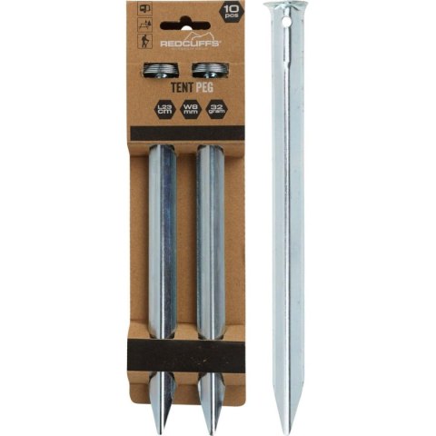 ŚLEDZIE DO NAMIOTU 23CM KPL. 10SZT METAL REDCLIFFS ŚLEDZIE DO NAMIOTU 23CM KPL. 10SZT METAL REDCLIFFS