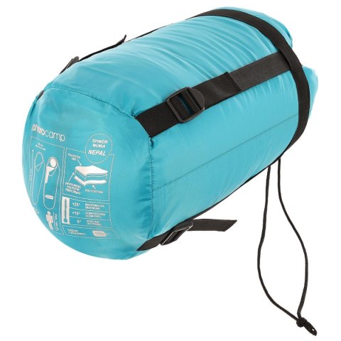 ŚPIWÓR TURYSTYCZNY NEPAL Z KOMPRESJĄ 210X80x50CM BŁĘKITNY ENERO CAMP ŚPIWÓR TURYSTYCZNY NEPAL Z KOMPRESJĄ 210X80x50CM BŁĘKITNY ENERO CAMP