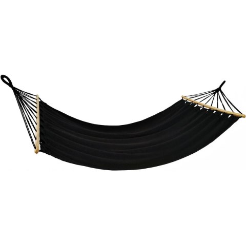 HAMAK OGRODOWY 1 OSOBOWY 200X100CM Z DRĄŻKIEM CZARNY 1064055 HAMAK OGRODOWY 1 OSOBOWY 200X100CM Z DRĄŻKIEM CZARNY 1064055
