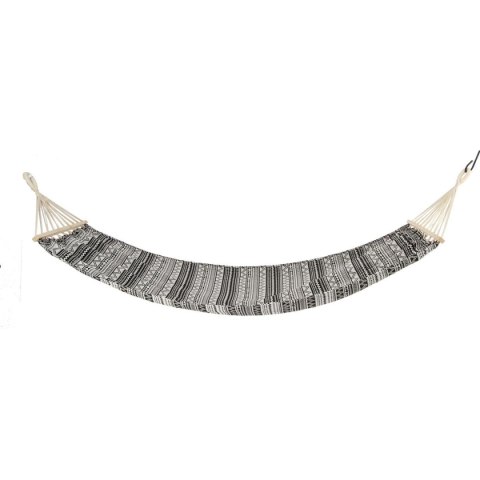 HAMAK OGRODOWY 1 OSOBOWY 200X100CM Z DRĄŻKIEM ETNO CZARNO-BIAŁY HAMAK OGRODOWY 1 OSOBOWY 200X100CM Z DRĄŻKIEM ETNO CZARNO-BIAŁY