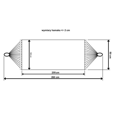 HAMAK OGRODOWY 1 OSOBOWY 200X100CM Z DRĄŻKIEM I Z FRĘDZLAMI MIAMI ECRU HAMAK OGRODOWY 1 OSOBOWY 200X100CM Z DRĄŻKIEM I Z FRĘDZLAMI MIAMI ECRU