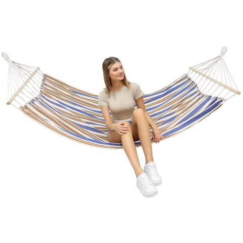 HAMAK OGRODOWY 2 OSOBOWY 200X150CM Z DRĄŻKIEM 1052717 HAMAK OGRODOWY 2 OSOBOWY 200X150CM Z DRĄŻKIEM 1052717