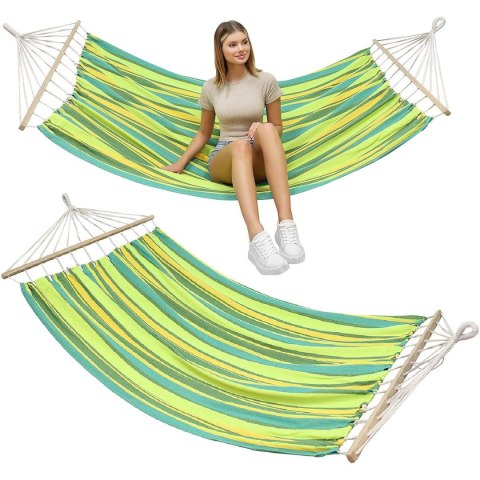 HAMAK OGRODOWY 2 OSOBOWY 200X150CM Z DRĄŻKIEM 1052724 HAMAK OGRODOWY 2 OSOBOWY 200X150CM Z DRĄŻKIEM 1052724