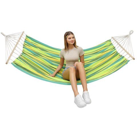 HAMAK OGRODOWY 2 OSOBOWY 200X150CM Z DRĄŻKIEM 1052724 HAMAK OGRODOWY 2 OSOBOWY 200X150CM Z DRĄŻKIEM 1052724