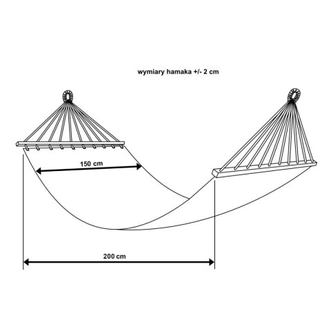 HAMAK OGRODOWY 2 OSOBOWY 200X150CM Z DRĄŻKIEM I Z FRĘDZLAMI MIAMI ECRU HAMAK OGRODOWY 2 OSOBOWY 200X150CM Z DRĄŻKIEM I Z FRĘDZLAMI MIAMI ECRU