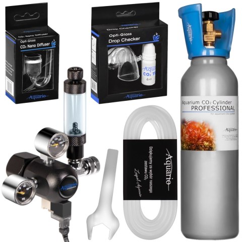Aquario Professional 2.0 - zestaw CO2 z elektrozaworem + butla 5l Aquario Professional 2.0 - zestaw CO2 z elektrozaworem + butla 5l