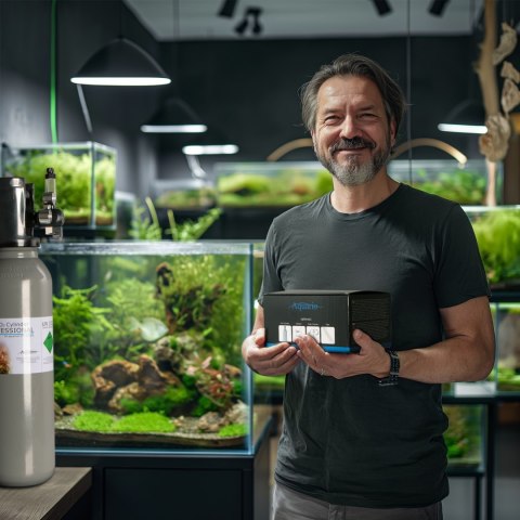 Aquario Professional 2.0 - zestaw CO2 z elektrozaworem + butla 5l Aquario Professional 2.0 - zestaw CO2 z elektrozaworem + butla 5l