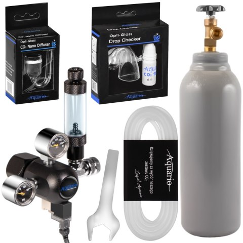 Aquario Professional 2.0 - zestaw CO2 z elektrozaworem + butla 8l Aquario Professional 2.0 - zestaw CO2 z elektrozaworem + butla 8l