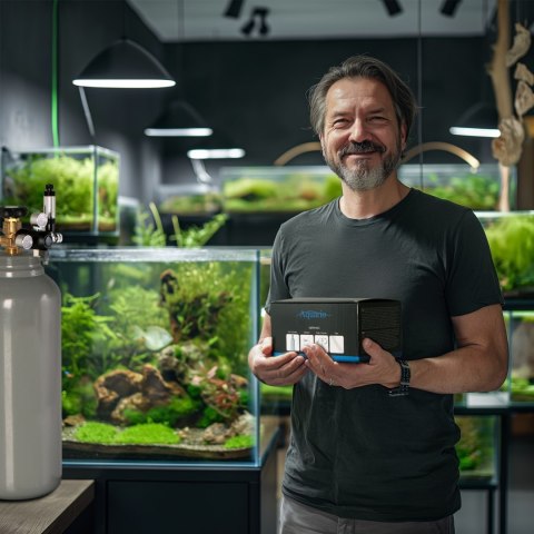 Aquario Professional 2.0 - zestaw CO2 z elektrozaworem + butla 8l Aquario Professional 2.0 - zestaw CO2 z elektrozaworem + butla 8l
