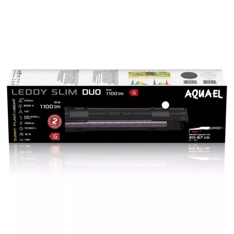 Aquael LEDDY SLIM DUO 16W Sunny Plant&Night - lampa LED do akwarium Aquael LEDDY SLIM DUO 16W Sunny Plant&Night - lampa LED do akwarium