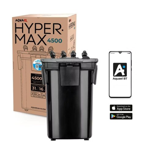 Aquael Hypermax BT 4500 - filtr kubełkowy do 1500L Aquael Hypermax BT 4500 - filtr kubełkowy do 1500L