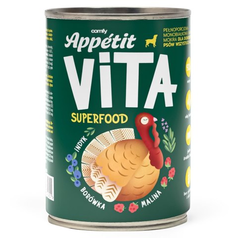 Comfy Appetit Vita Indyk 400g - monoproteinowa karma dla psów Comfy Appetit Vita Indyk 400g - monoproteinowa karma dla psów