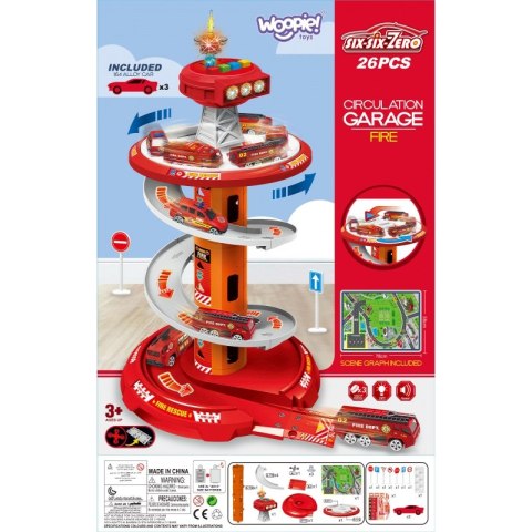 WOOPIE Tor Spirala Garaż dla Samochodzików 3 szt. WOOPIE Tor Spirala Garaż dla Samochodzików 3 szt.