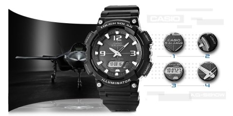 Zegarek Męski CASIO SOLAR AQ-S810W-1AVEF + BOX CASIO Zegarek Męski CASIO SOLAR AQ-S810W-1AVEF + BOX CASIO
