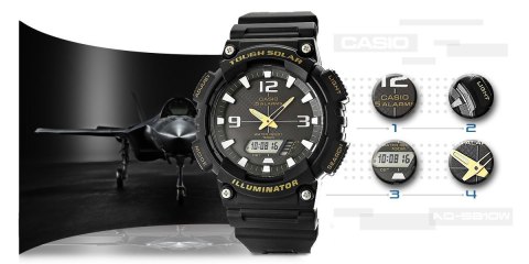 Zegarek Męski CASIO SOLAR AQ-S810W-1BVDF CASIO Zegarek Męski CASIO SOLAR AQ-S810W-1BVDF CASIO