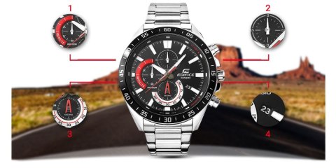 Zegarek Męski CASIO EDIFICE EFV-620D-1A4VUEF 10 BAR CASIO Zegarek Męski CASIO EDIFICE EFV-620D-1A4VUEF 10 BAR CASIO