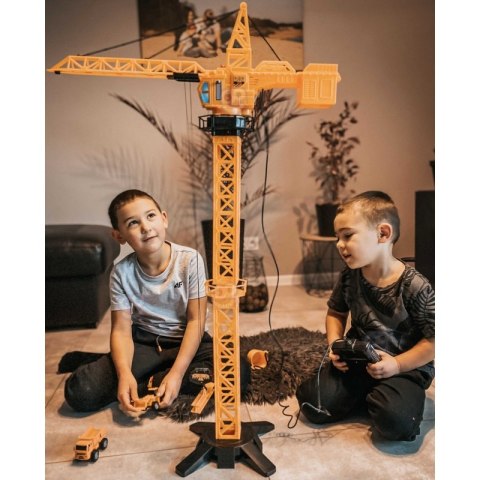 WOOPIE Dźwig Żuraw Zdalnie Sterowany 103 cm R/C Ciężarówka Koparka + 4 Akc. WOOPIE Dźwig Żuraw Zdalnie Sterowany 103 cm R/C Ciężarówka Koparka + 4 Akc.