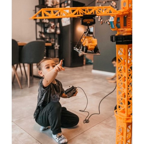 WOOPIE Dźwig Żuraw Zdalnie Sterowany 103 cm R/C Ciężarówka Koparka + 4 Akc. WOOPIE Dźwig Żuraw Zdalnie Sterowany 103 cm R/C Ciężarówka Koparka + 4 Akc.