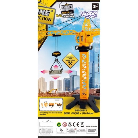 WOOPIE Dźwig Żuraw Zdalnie Sterowany 103 cm R/C Ciężarówka Koparka + 4 Akc. WOOPIE Dźwig Żuraw Zdalnie Sterowany 103 cm R/C Ciężarówka Koparka + 4 Akc.
