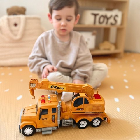 WOOPIE Interaktywny Dźwig z Ruchomym Hakiem Ciężarówka 1:14 WOOPIE Interaktywny Dźwig z Ruchomym Hakiem Ciężarówka 1:14