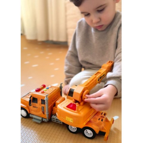 WOOPIE Interaktywny Dźwig z Ruchomym Hakiem Ciężarówka 1:14 WOOPIE Interaktywny Dźwig z Ruchomym Hakiem Ciężarówka 1:14