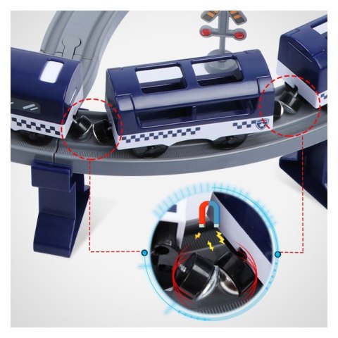 WOOPIE Kolejka Elektryczna Tor Samochodowy Komisariat Policji Helikopter Auta 92 el. WOOPIE Kolejka Elektryczna Tor Samochodowy Komisariat Policji Helikopter Auta 92 el.