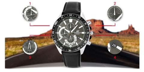 Zegarek Męski CASIO EDIFICE EFV-620L-1AVUEF 10 BAR + BOX CASIO Zegarek Męski CASIO EDIFICE EFV-620L-1AVUEF 10 BAR + BOX CASIO