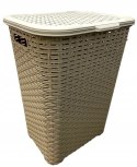 Kosz na biel.RATTAN 60l-beżowy 435x337x602 mm Kosz na biel.RATTAN 60l-beżowy 435x337x602 mm