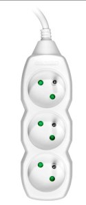 Listwa zasilająca TRACER Power Cord 1.5 m (3 gniazda Biały) TRALIS44613 Listwa zasilająca TRACER Power Cord 1.5 m (3 gniazda Biały) TRALIS44613