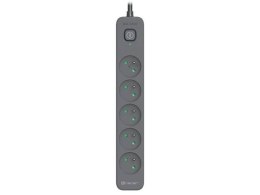 Listwa zasilająca TRACER Power Line+ 3 m 5 gniazd Grafitowy TRALIS47024