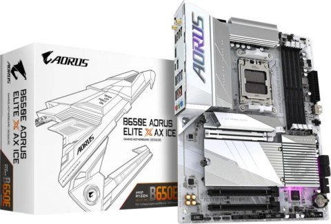 Płyta główna GIGABYTE B650E AORUS ELITE X AX ICE (Socket AM5 /ATX) Płyta główna GIGABYTE B650E AORUS ELITE X AX ICE (Socket AM5 /ATX)