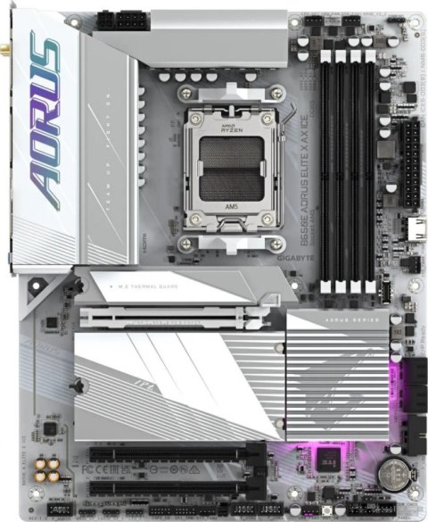 Płyta główna GIGABYTE B650E AORUS ELITE X AX ICE (Socket AM5 /ATX) Płyta główna GIGABYTE B650E AORUS ELITE X AX ICE (Socket AM5 /ATX)