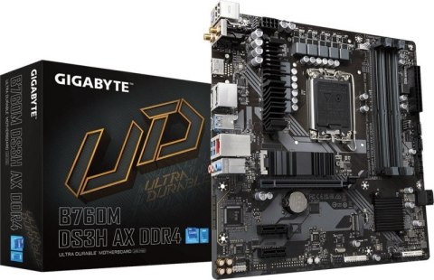 Płyta główna GIGABYTE B760M DS3H AX DDR4 (Socket 1700 /micro ATX) Płyta główna GIGABYTE B760M DS3H AX DDR4 (Socket 1700 /micro ATX)