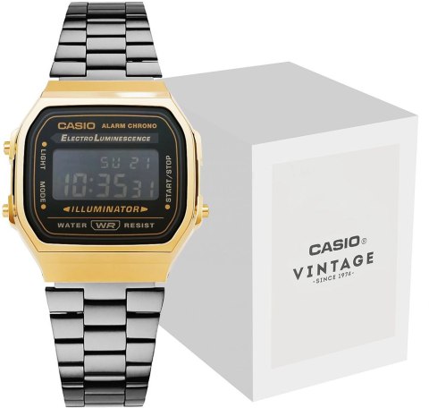 Zegarek Męski CASIO A168WEGB-1BEF + BOX CASIO Zegarek Męski CASIO A168WEGB-1BEF + BOX CASIO