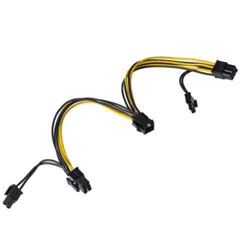 Kabel AKYGA Adapter PCI Express 6 pin M / 2x 6+2 pin AK-CA-55 Kabel AKYGA Adapter PCI Express 6 pin M / 2x 6+2 pin AK-CA-55