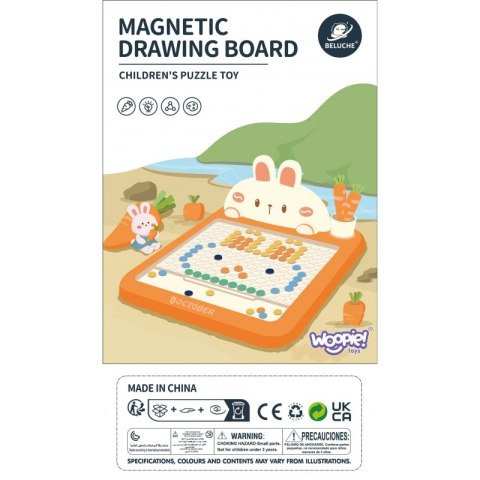 WOOPIE Tablica Magnetyczna Montessori MagPad Do Rysowania Królik Marchewka WOOPIE Tablica Magnetyczna Montessori MagPad Do Rysowania Królik Marchewka