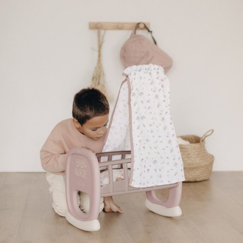 SMOBY Baby Nurse Kołyska z Baldachimem dla Lalki Łóżeczko SMOBY Baby Nurse Kołyska z Baldachimem dla Lalki Łóżeczko