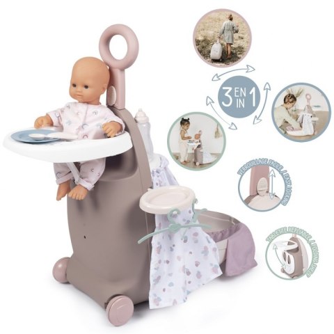 SMOBY Baby Nurse Wielofunkcyjna Walizka z łóżeczkiem dla lalki SMOBY Baby Nurse Wielofunkcyjna Walizka z łóżeczkiem dla lalki