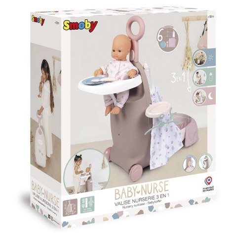 SMOBY Baby Nurse Wielofunkcyjna Walizka z łóżeczkiem dla lalki SMOBY Baby Nurse Wielofunkcyjna Walizka z łóżeczkiem dla lalki
