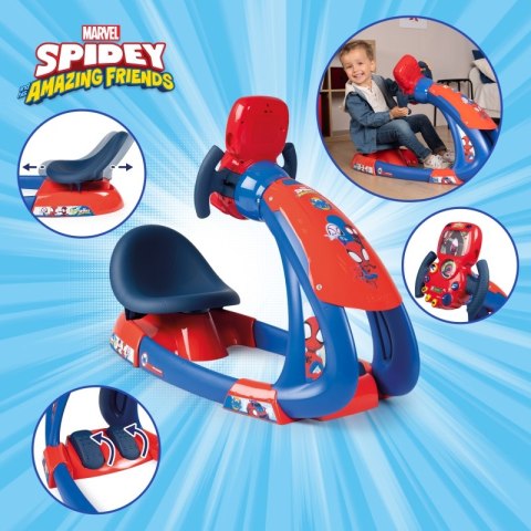 Smoby Symulator jazdy Spidey ze światłem i dźwiękiem Smoby Symulator jazdy Spidey ze światłem i dźwiękiem